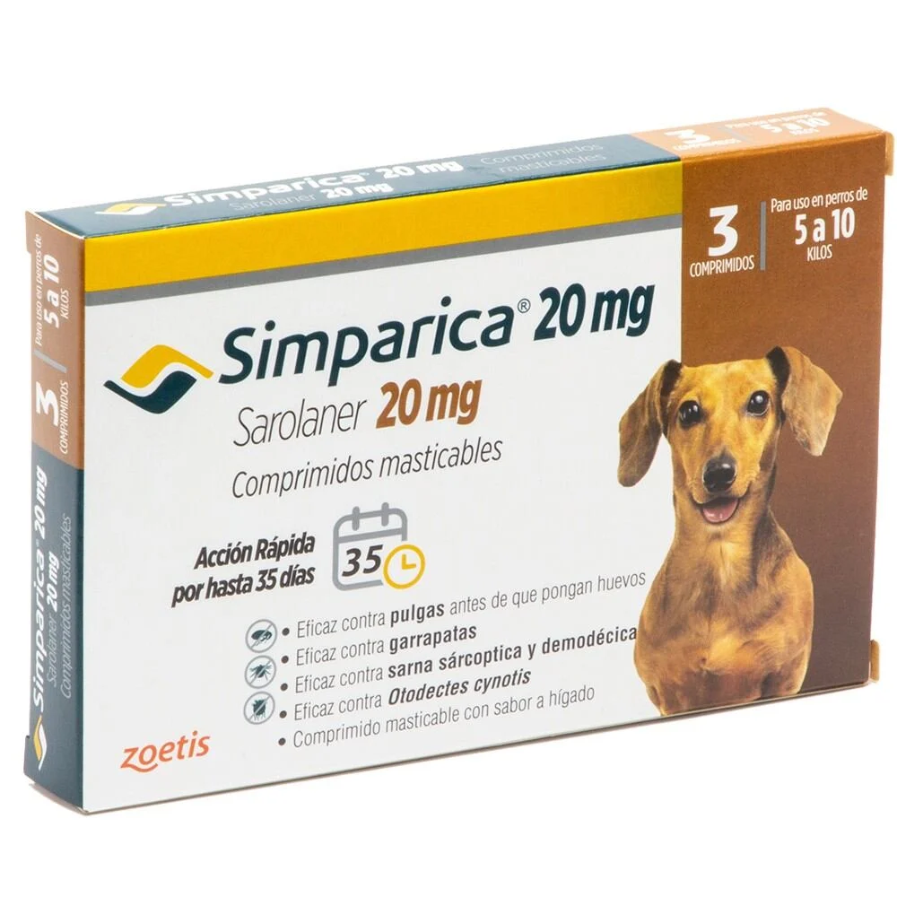 Simparica Perros de 5 a 10kg - 3 Comprimidos