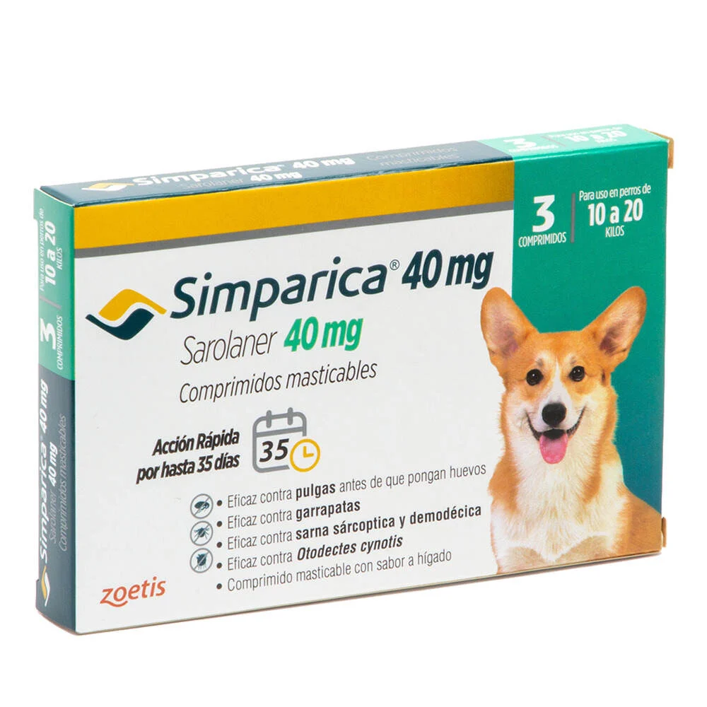 Simparica Perros de 10 a 20kg - 3 Comprimidos