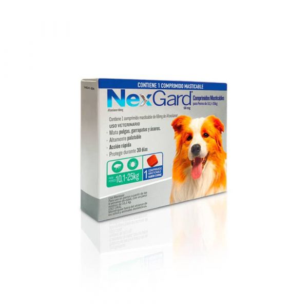 Nexgard Perros de 10 a 25kg - 3 Comprimidos