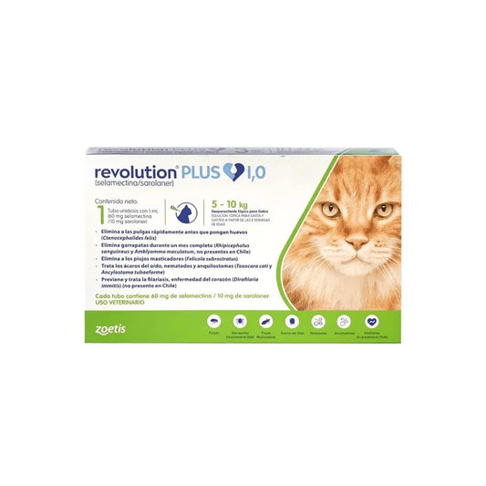Revolution plus Gatos de 5 a 10kg - 1 Comprimido