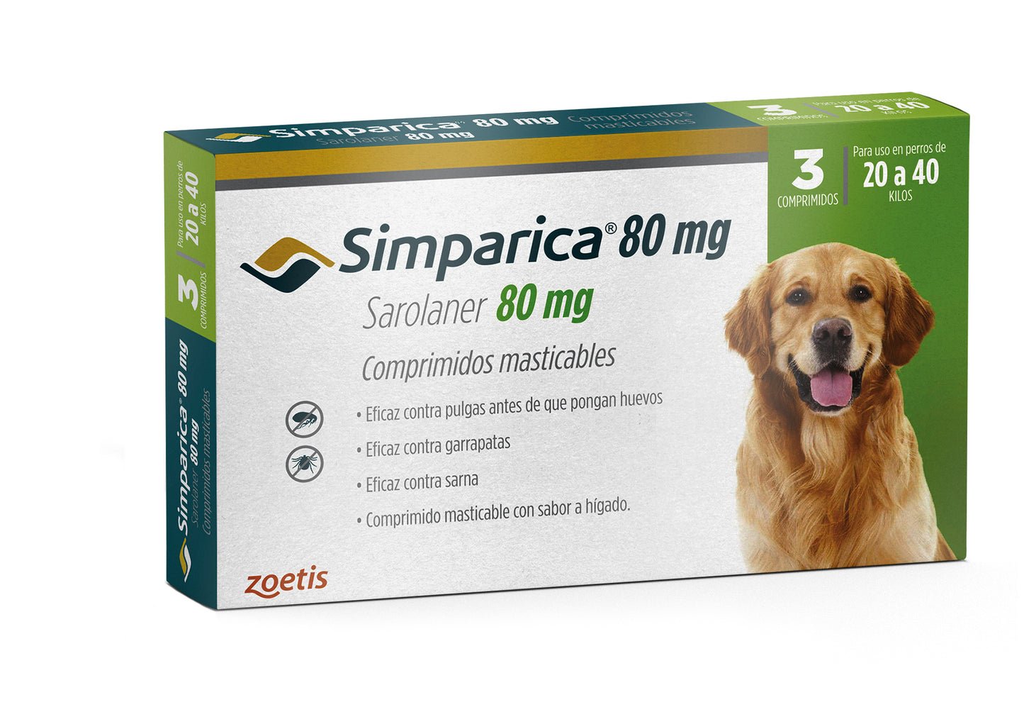 Simparica Perros de 20 a 40kg - 3 Comprimidos