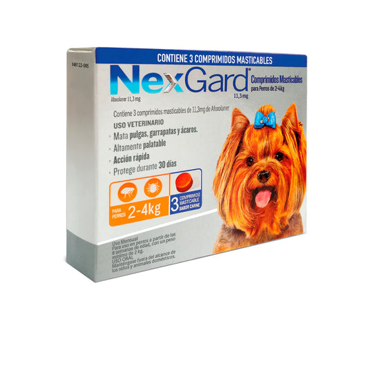 Nexgard Perros de 2 a 4kg - 3 Comprimidos